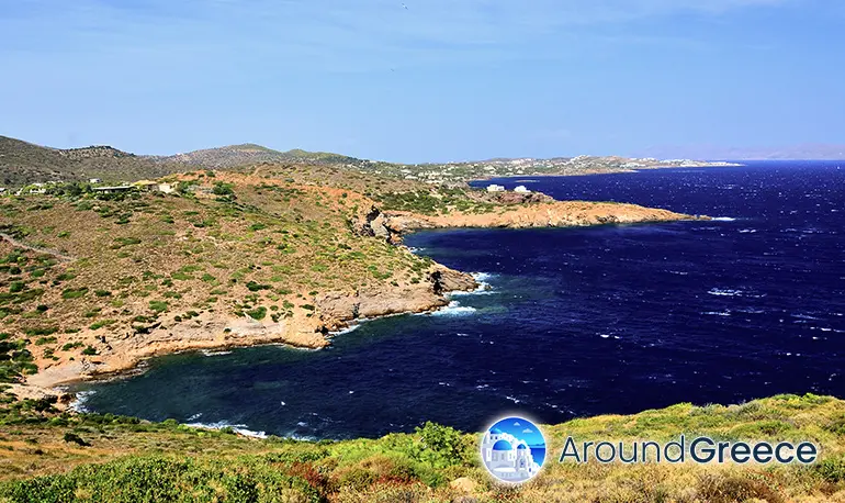 Coastal view of Cape Sounio