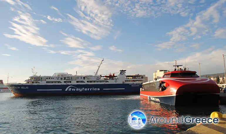 Ferries in the Port of Piraeus