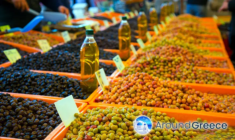Olives for sale in Piraeus