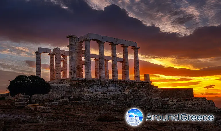 Sunset at Cape Sounion