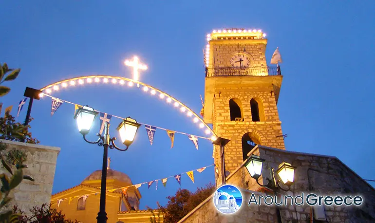 Arachova in Viotia Greece