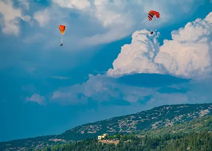 Paragliding Flight in Megara outside Athens