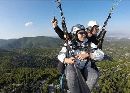 Tandem Paragliding Flight near Athens