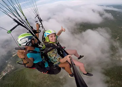 Tandem Paragliding Flight in Corfu