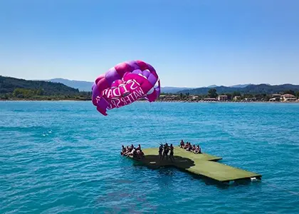 Parasailing Flight over Sidari Beach in Corfu