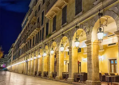 Evening Guided Tour With Wine in Corfu Town