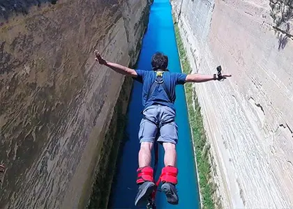 Bungee Jumping in the Corinth Channel