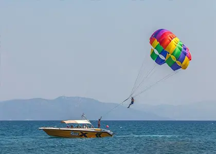 Parasailing at Psalidi Beach in Kos