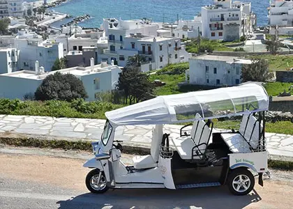 e-Tuk Cosmopolitan Riviera VIP Tour of Mykonos