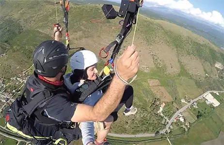 Tandem Paragliding Flight over Preveza