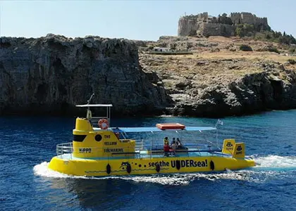 Yellow Submarine Hippo Morning Trip in Rhodes