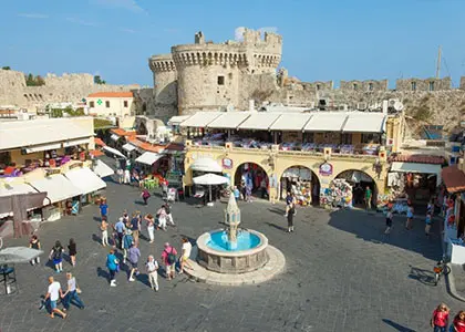 New and Old Town Guided Tour in Rhodes