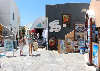 Santorini Bus Tour and Caldera Sunset Cruise