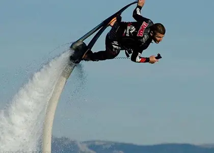 Hoverboarding Session in Santorini