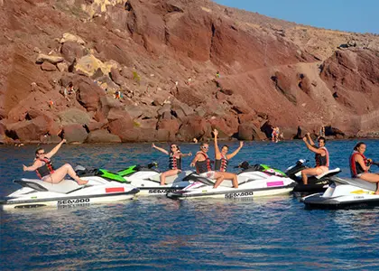 Jet Ski Safari from Perivolos in Santorini
