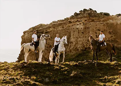 Horseback Riding Experience at Sunset in Santorini