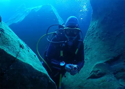 Volcano Dive in Santorini